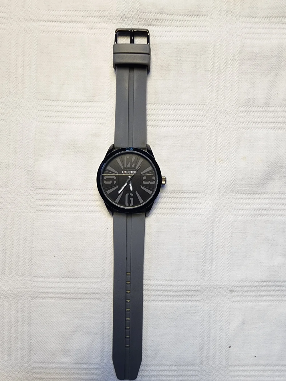 Unlisted by Kenneth Cole Gray Men’s Watch with Matte Silicone Strap